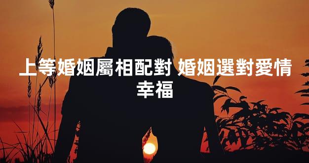 上等婚姻屬相配對 婚姻選對愛情幸福